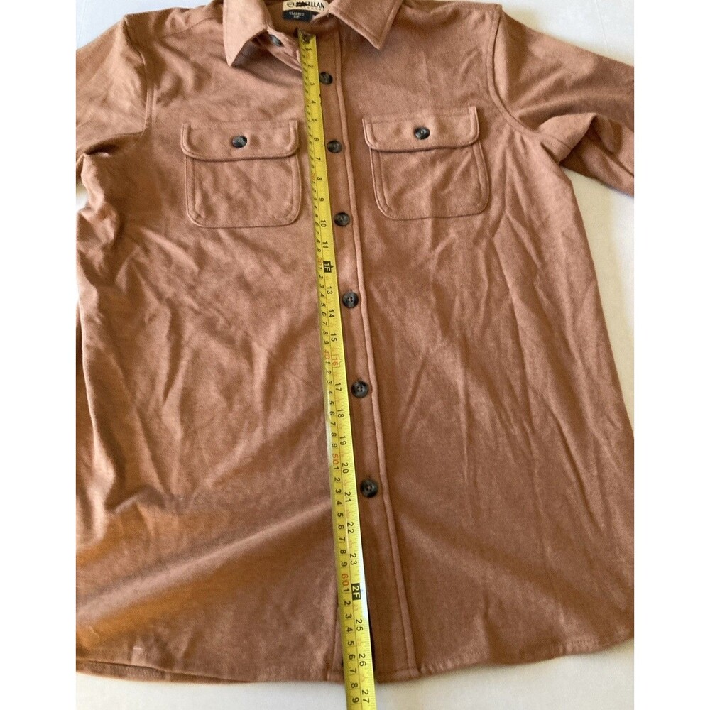Magellan Outdoors Men’s Campfire Flannel Shirt Med Dual Front Pockets Tan NWOT - Picture 6 of 6